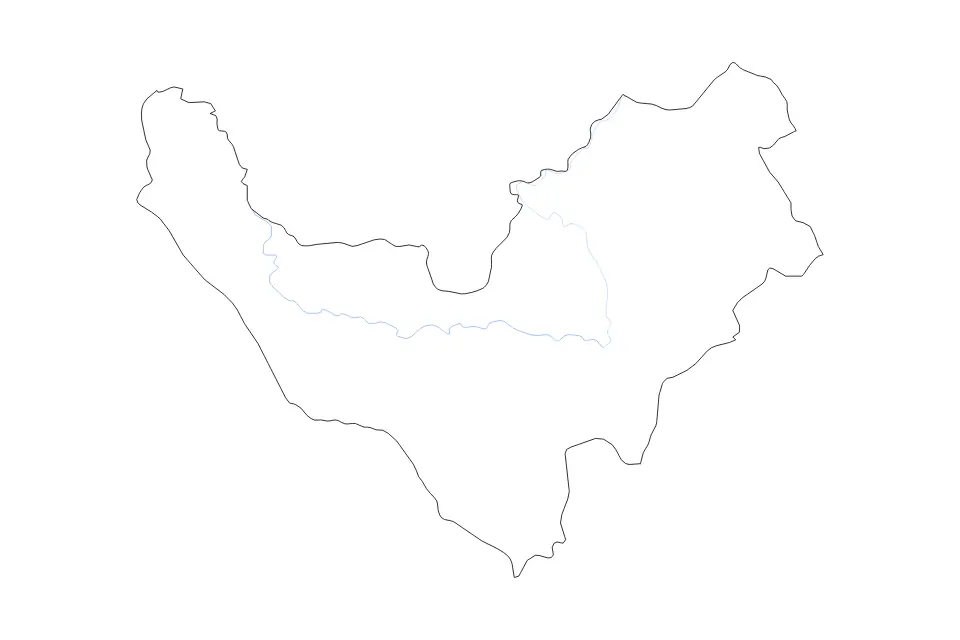 Mapa de Bouenza, Republic Of The Congo de tipo contorno y ríos para África, con contorno y ríos con límites limpios.