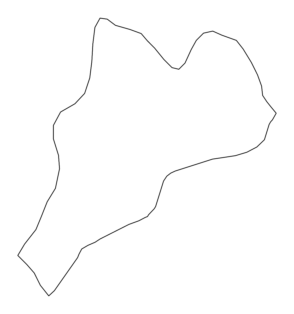 Mapa de contorno de Brazzaville, Republic of the Congo con ríos.