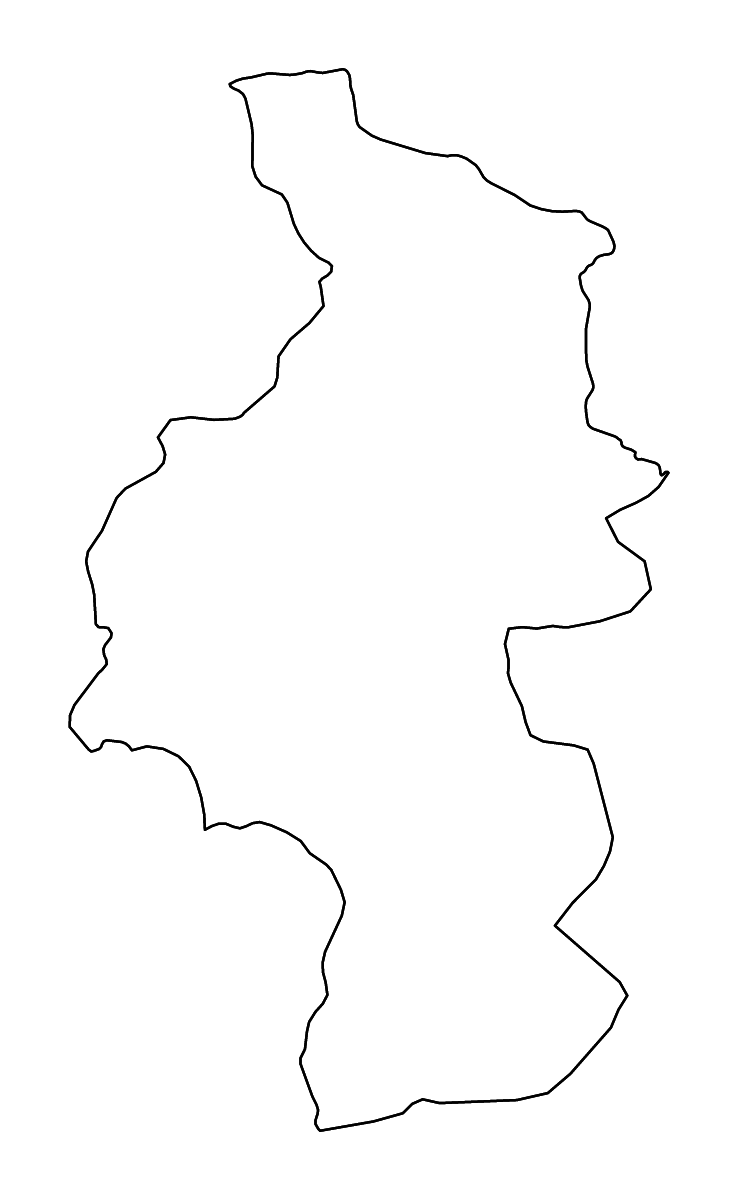 Carte de contour de Cuvette-Ouest, Republic of the Congo avec rivières.