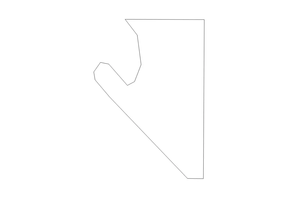 Outline map of Pointe-Noire, Republic Of The Congo with subdivision borders.