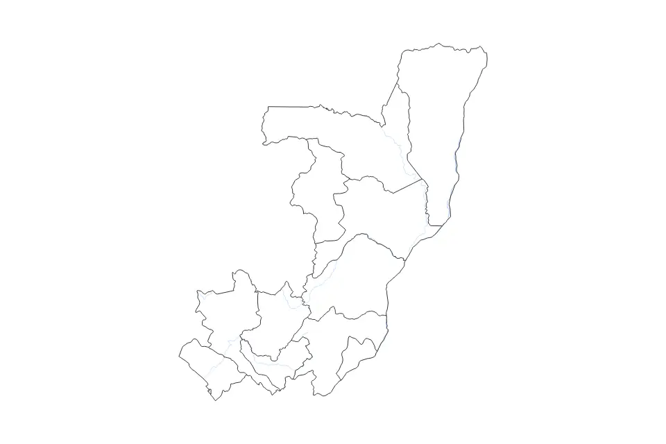 Vista previa del mapa de contorno de Republic of the Congo
