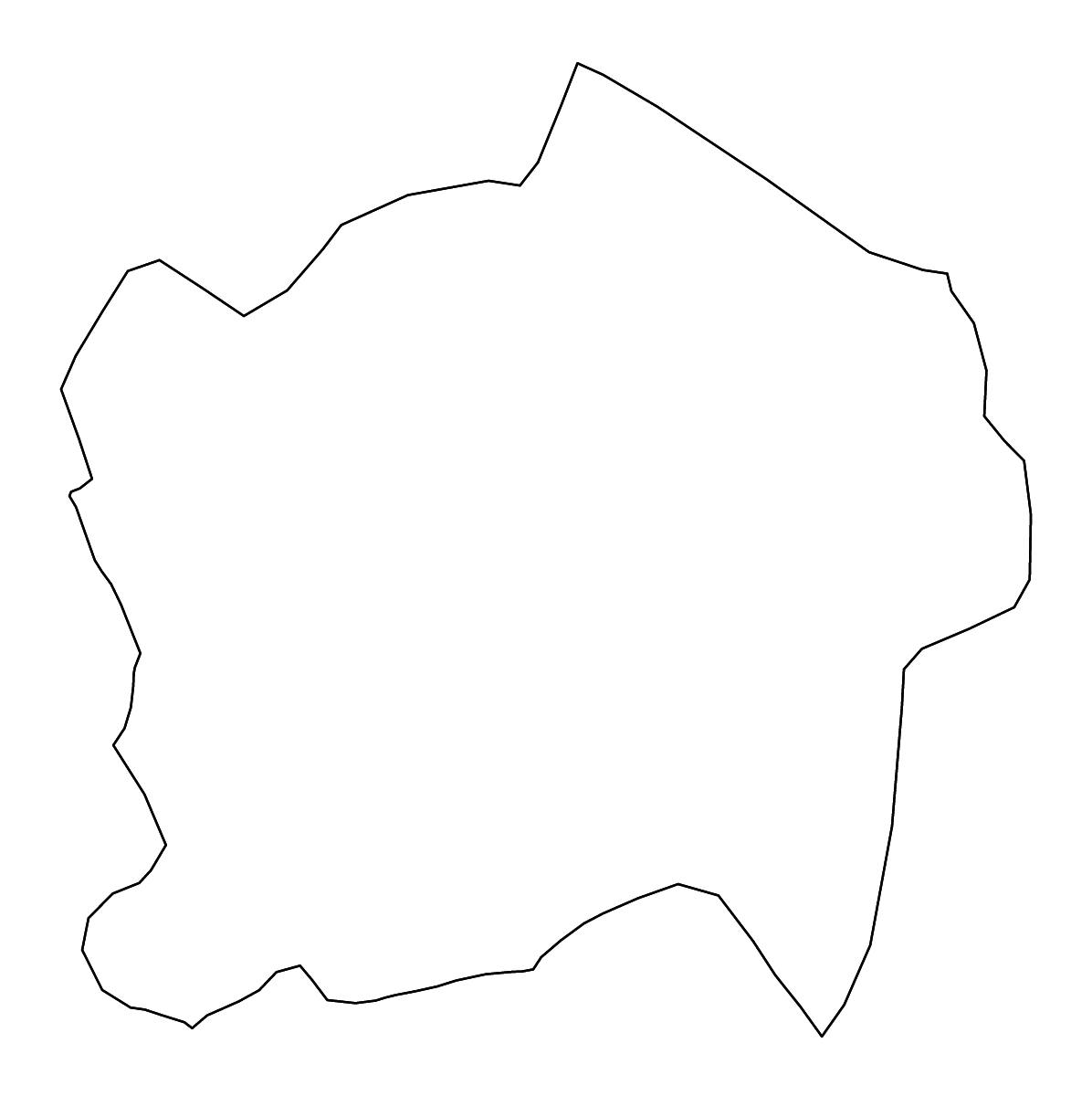 Carte de contour de Kigali, Rwanda avec rivières.
