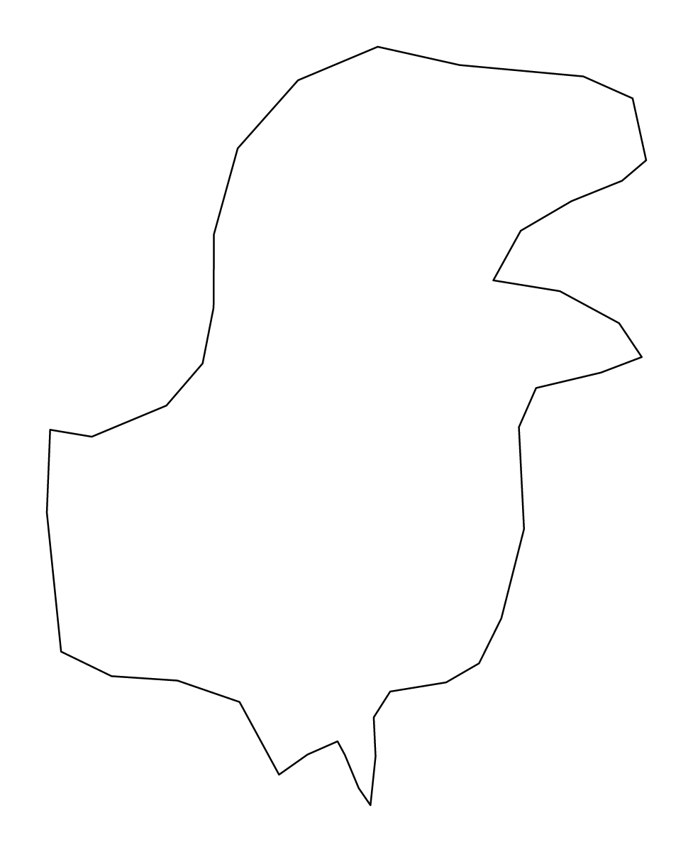 Mapa de contorno de Príncipe, São Tomé and Principe.