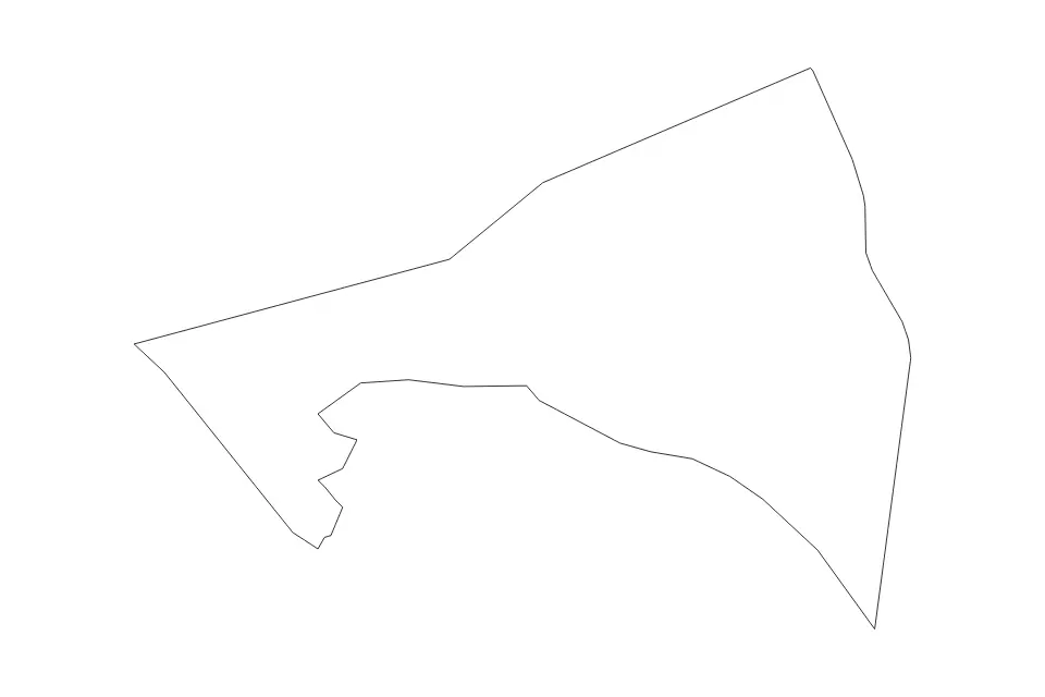 Carte de Dakar, Senegal de type contour pour Afrique, montrant contour avec des limites nettes.