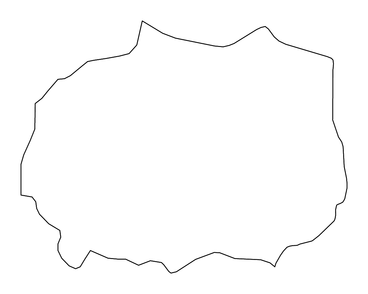 Carte de contour de Kaffrine, Senegal avec rivières.