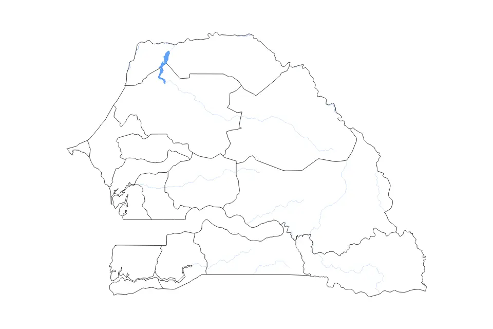 Vista previa del mapa de contorno de Senegal