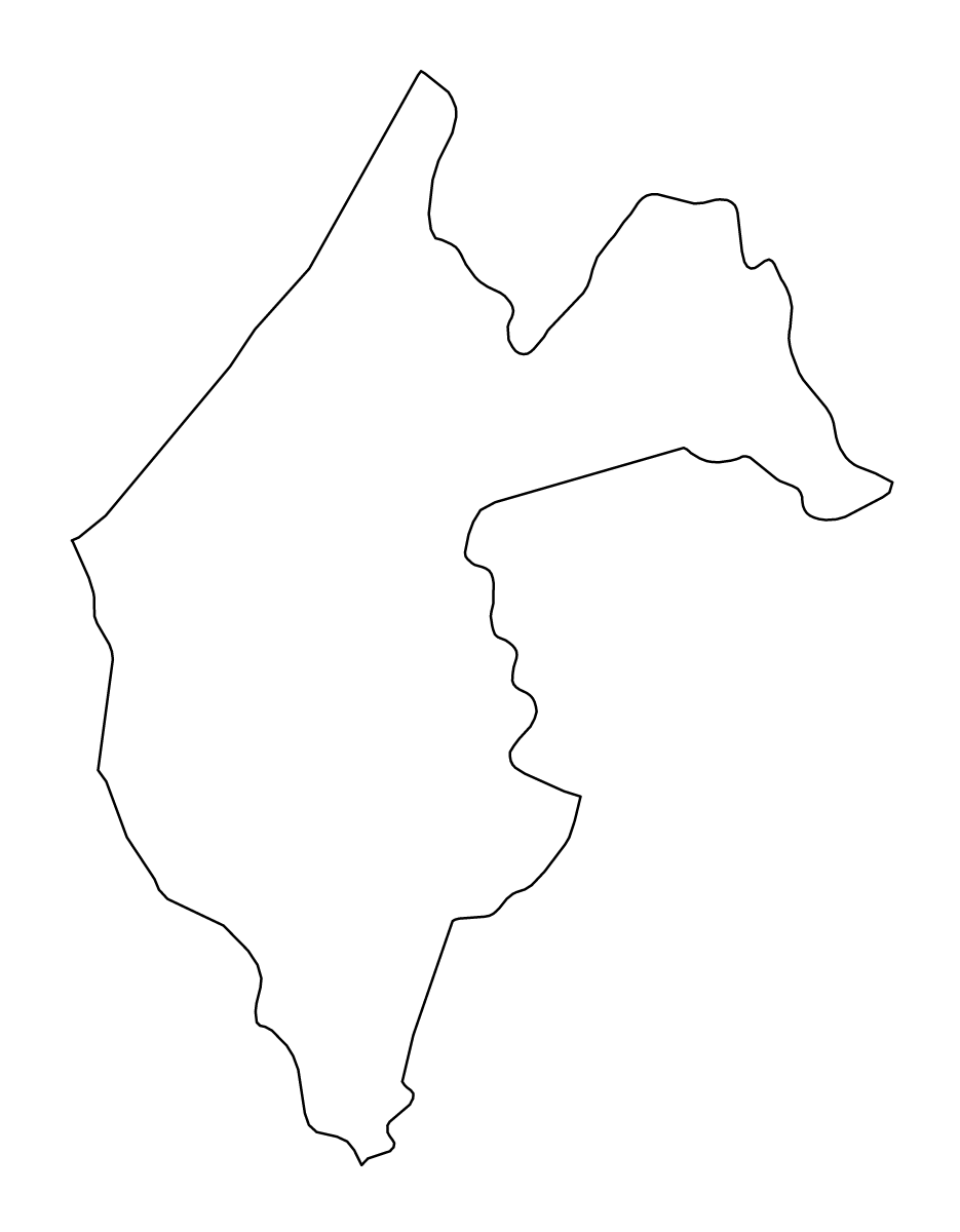 Carte de contour de Thiès, Senegal.