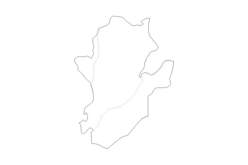 Carte de Eastern, Sierra Leone de type contour et rivières pour Afrique, montrant contour et rivières avec des limites nettes.
