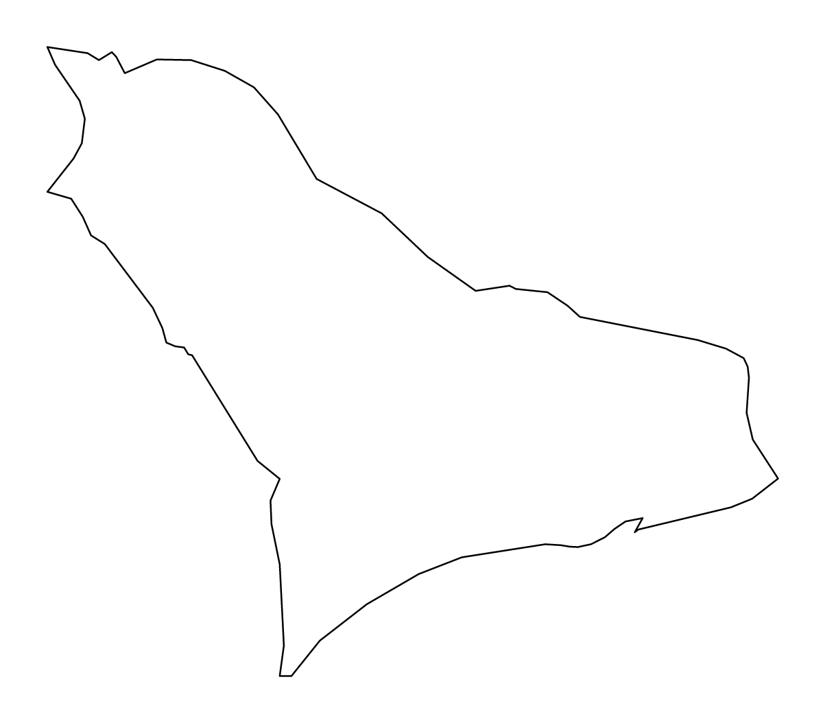 Mapa de contorno de Western Area, Sierra Leone.