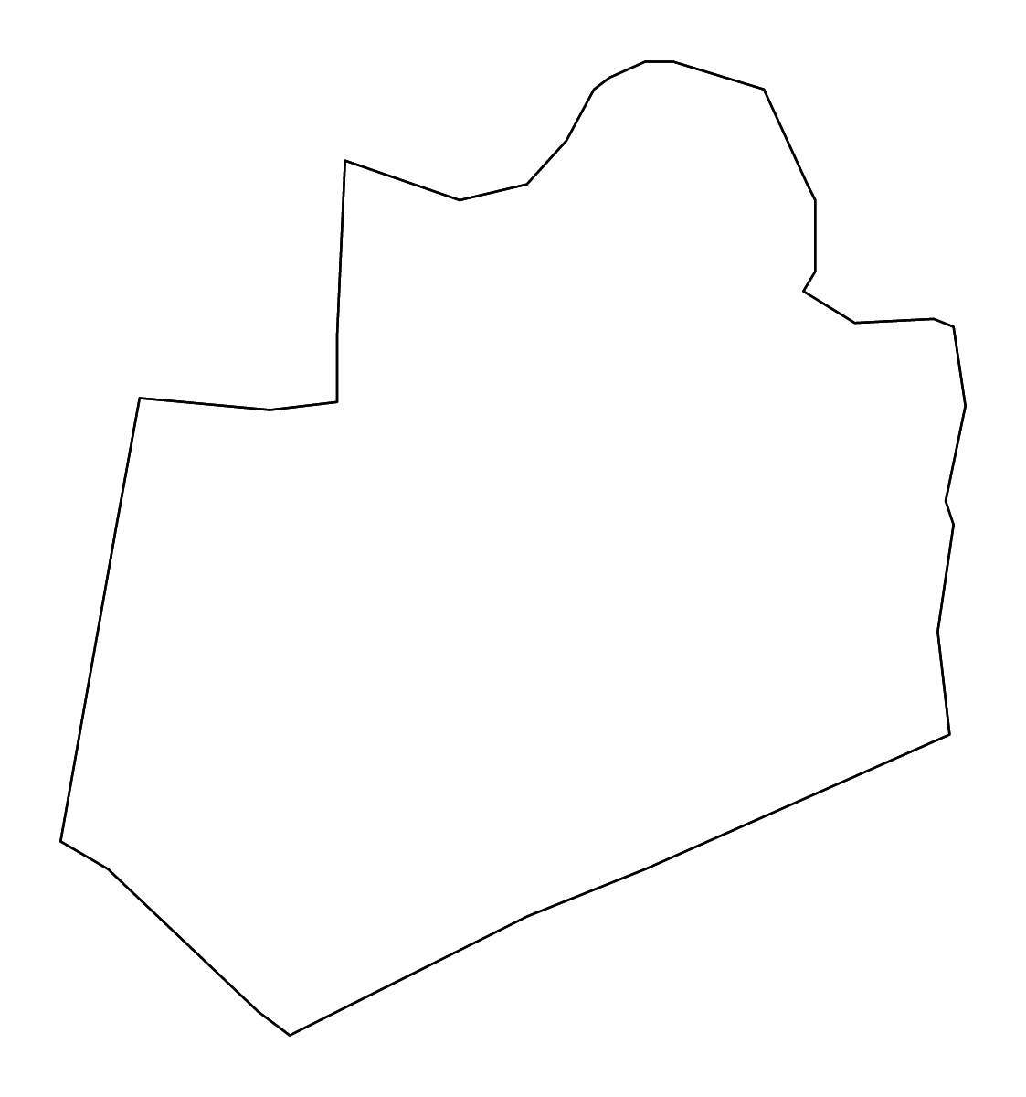 Mapa de contorno de Bay, Somalia con ríos.