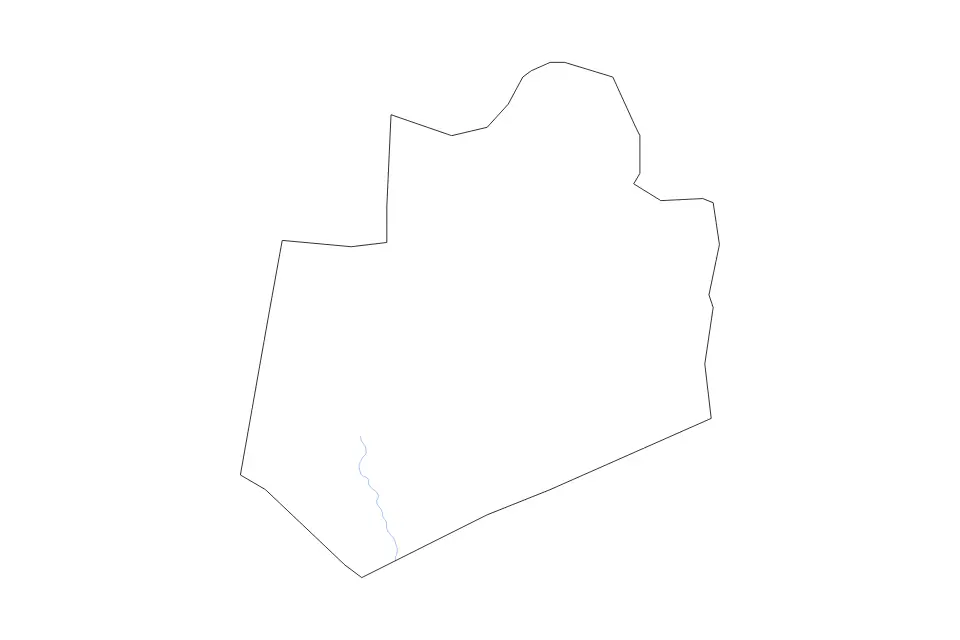 Mapa de Bay, Somalia de tipo contorno y ríos para África, con contorno y ríos con límites limpios.