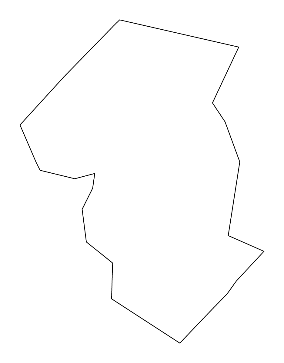 Outline map of Galguduud, Somalia.