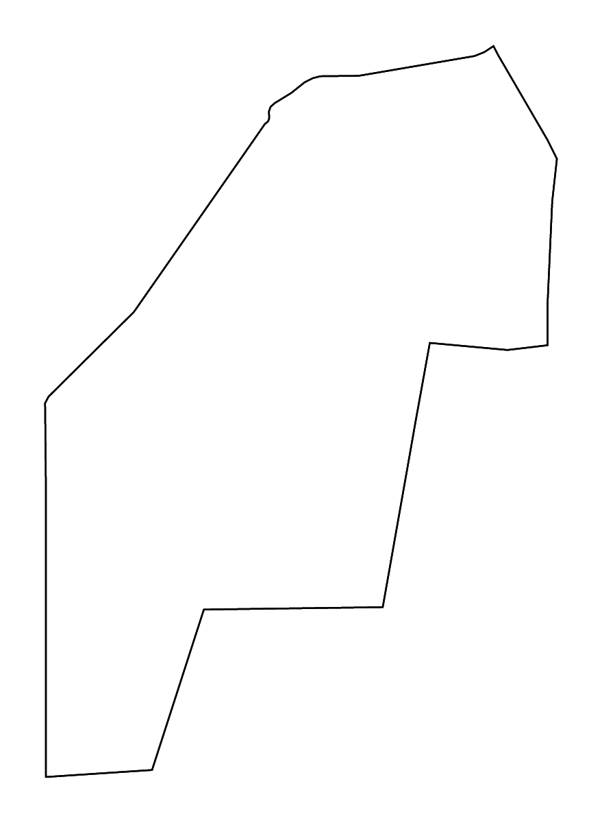 Mapa de contorno de Gedo, Somalia con ríos.