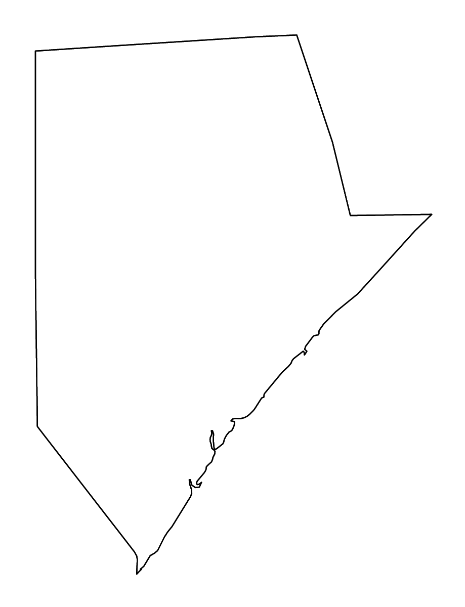 Mapa de contorno de Lower Juba, Somalia con ríos.