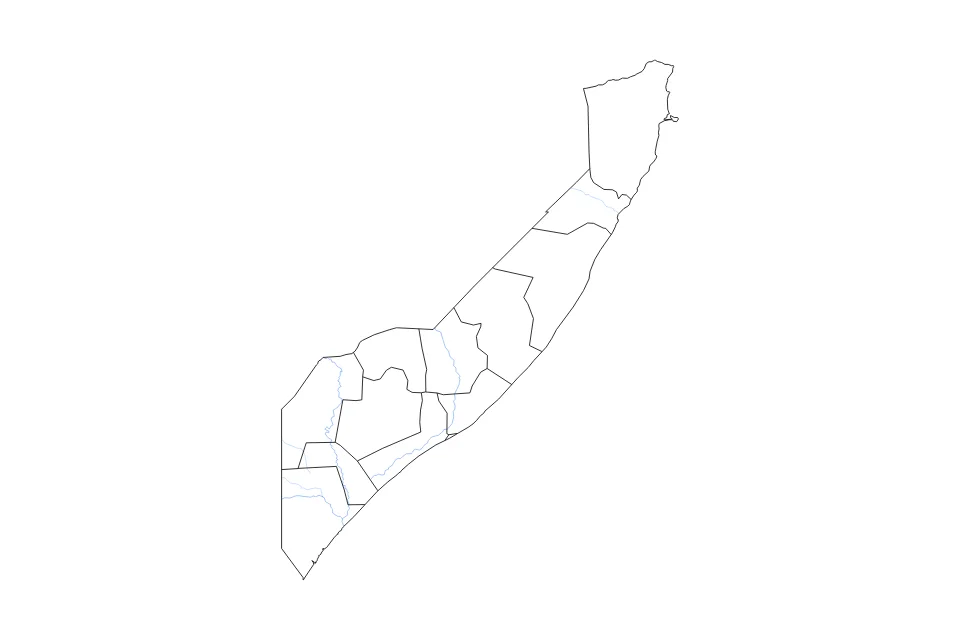 Vista previa del mapa de contorno de Somalia