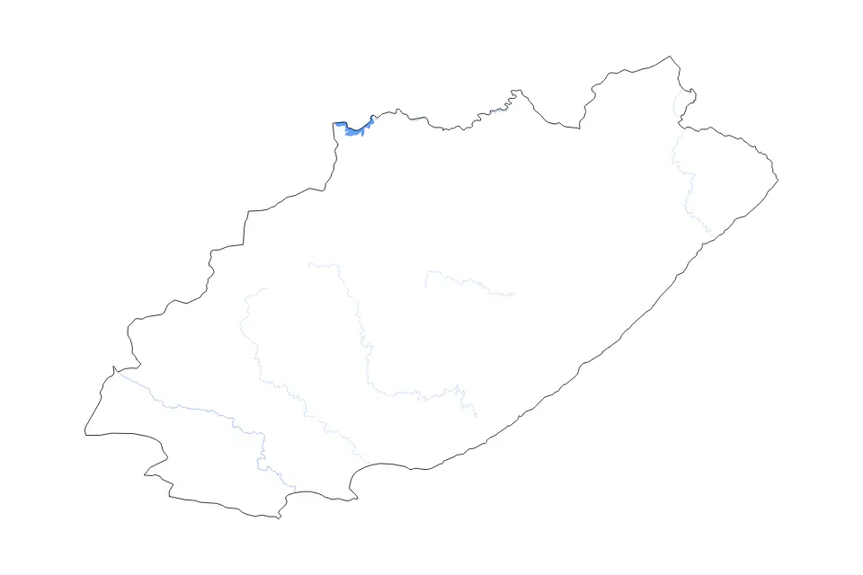 Carte de Eastern Cape, South Africa de type contour, lacs et rivières pour Afrique, montrant contour, lacs et rivières avec des éléments hydrographiques comme Gariep Dam.