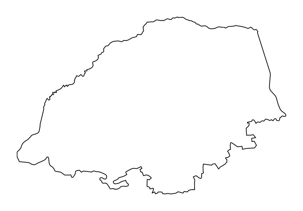 Mapa de contorno de Limpopo, South Africa con ríos.