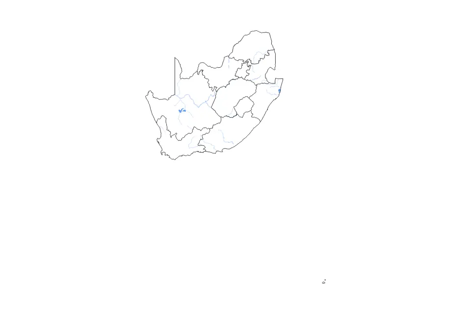 Vista previa del mapa de contorno de South Africa