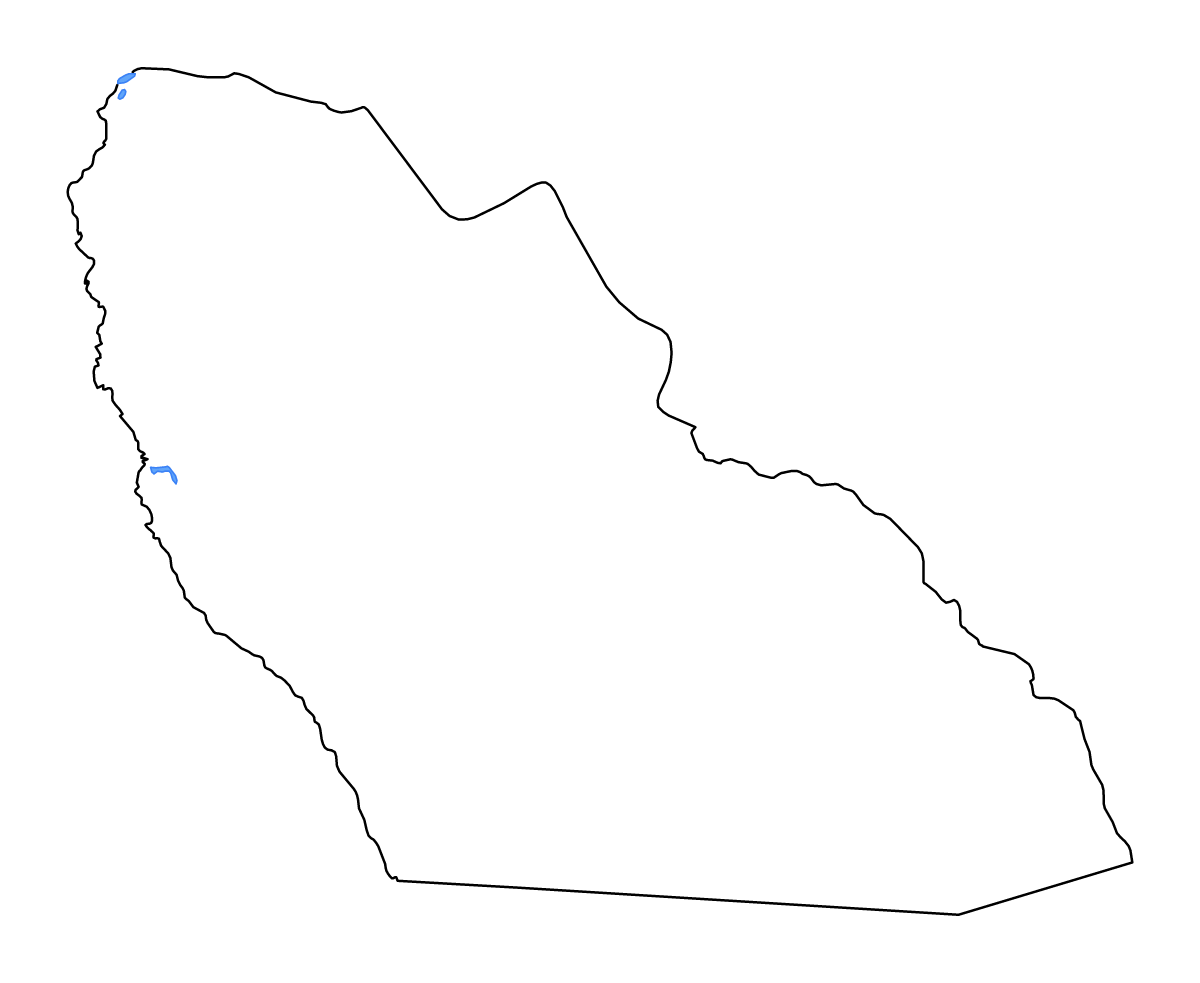 Mapa de contorno de Jonglei, South Sudan con lagos y ríos.