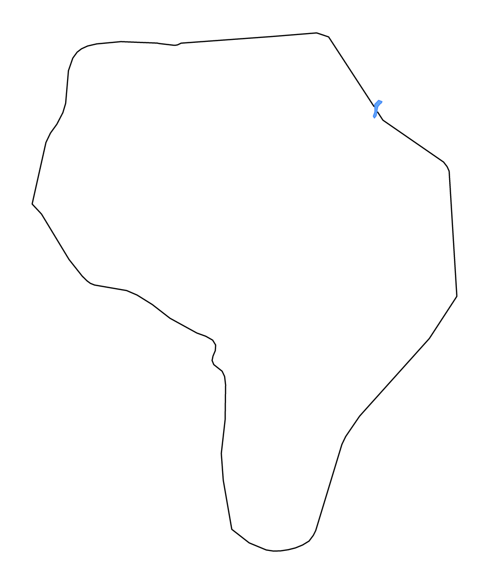 Mapa de contorno de Warrap, South Sudan con lagos y ríos.