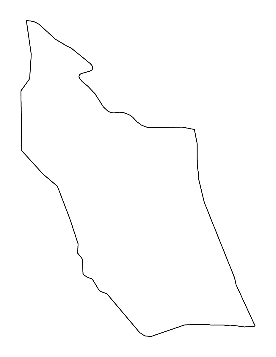 Mapa de contorno de East Darfur, Sudan con ríos.