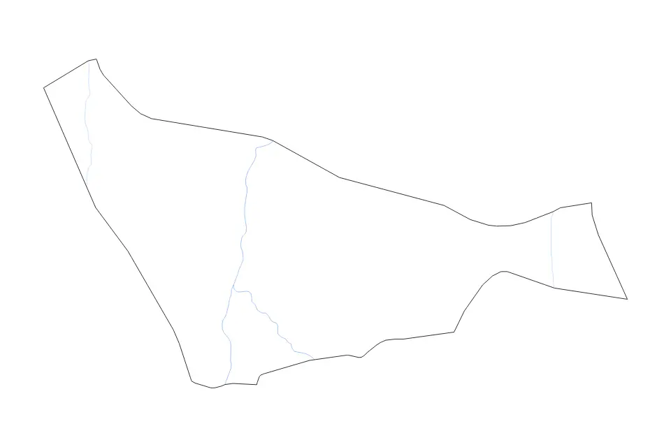 Outline map of Khartoum, Sudan with subdivision borders and rivers.