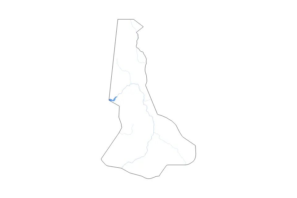Mapa de River Nile, Sudan de tipo contorno, lagos y ríos para África, con contorno, lagos y ríos con elementos de agua como Merowe Reservoir.