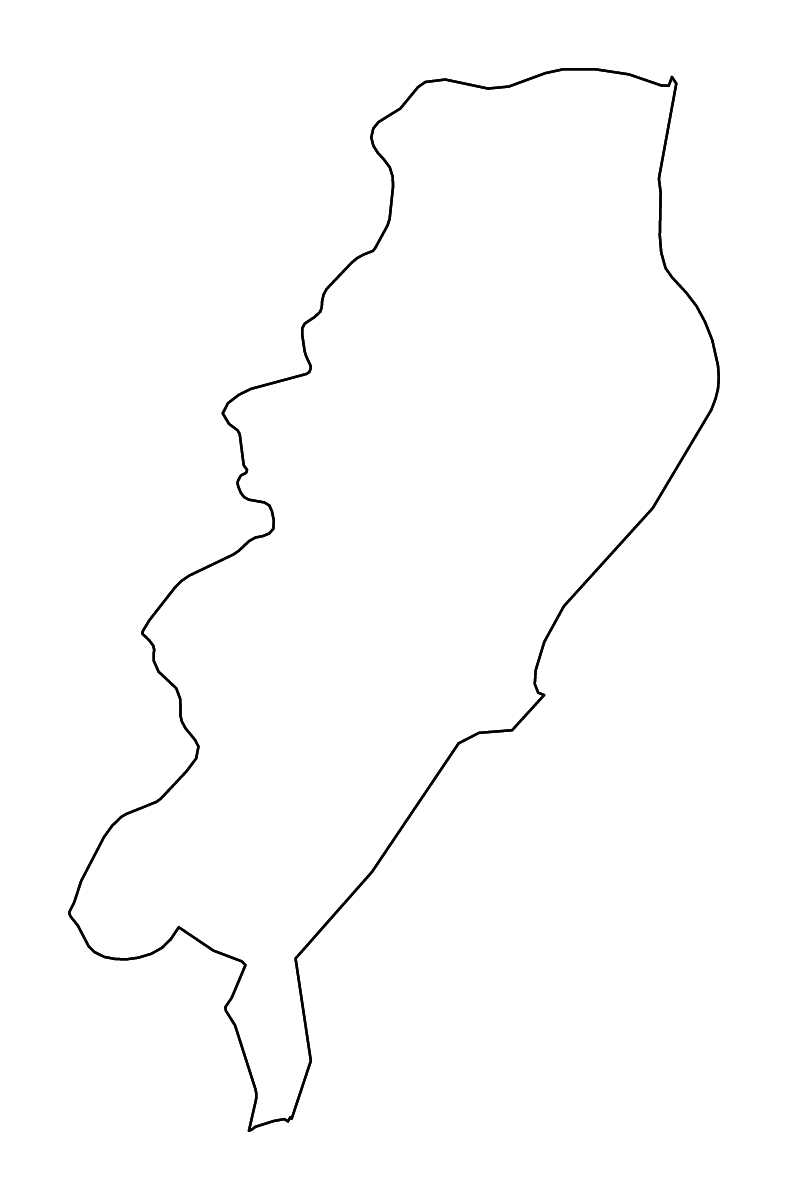Mapa de contorno de West Soudan, Sudan con ríos.