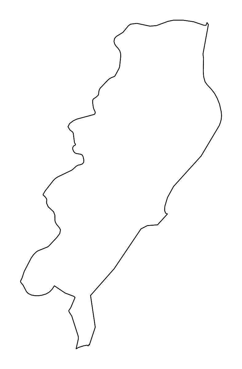 Mapa de contorno de West Soudan, Sudan con ríos.