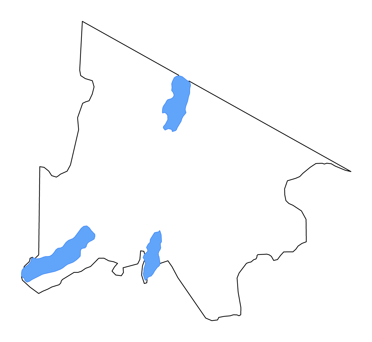 Carte de contour de Arusha, Tanzania avec lacs et rivières.