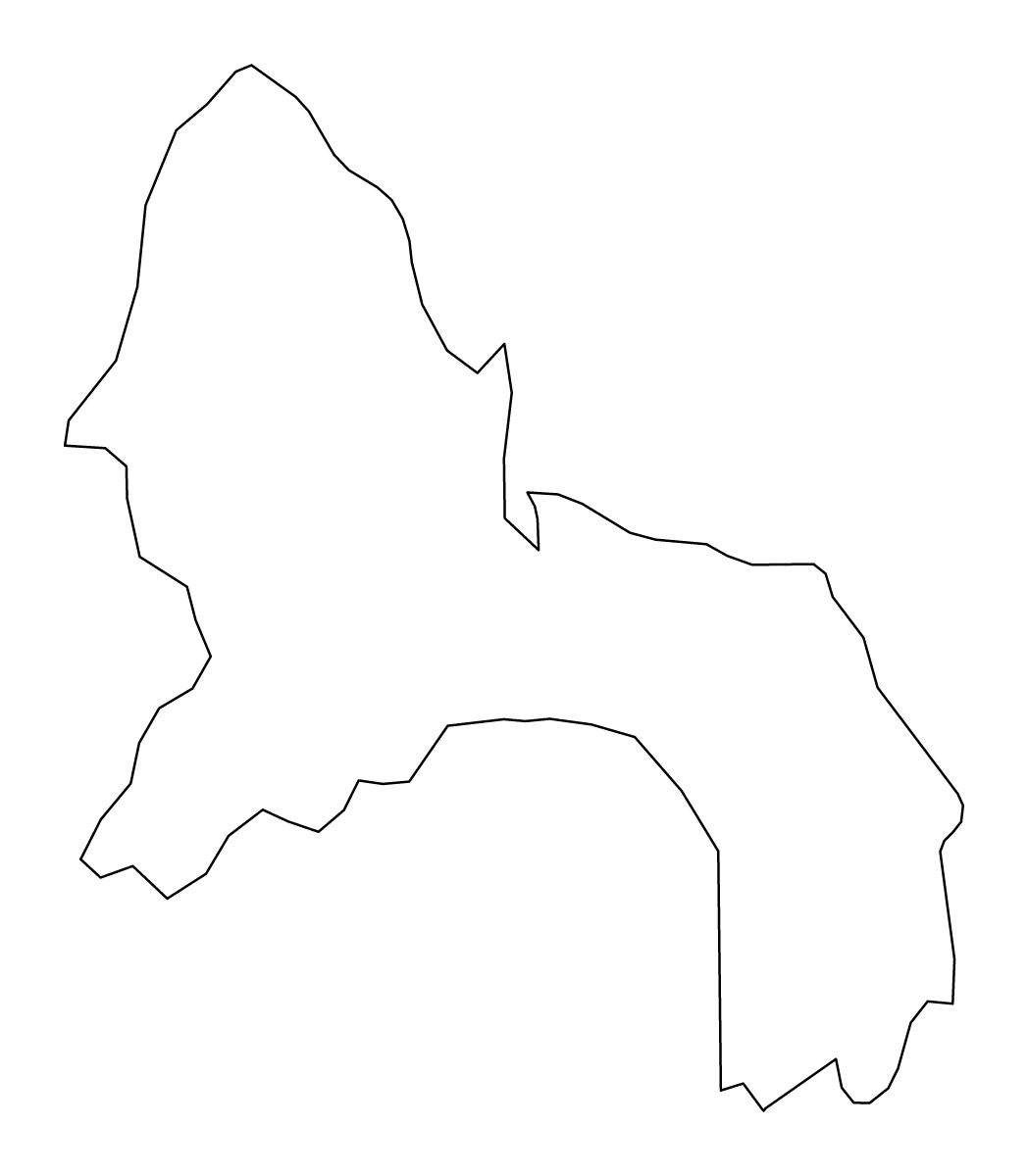 Mapa de contorno de Dar es Salaam, Tanzania.