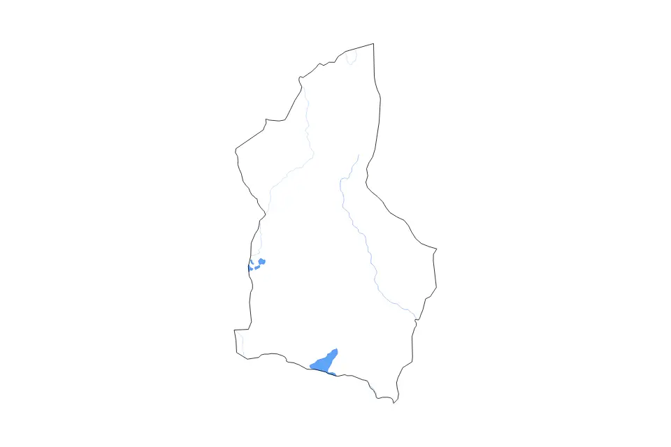 Mapa de Dodoma, Tanzania de tipo contorno, lagos y ríos para África, con contorno, lagos y ríos con elementos de agua como Mtera Reservoir, Bahi Swamp y Bahi Swamp.