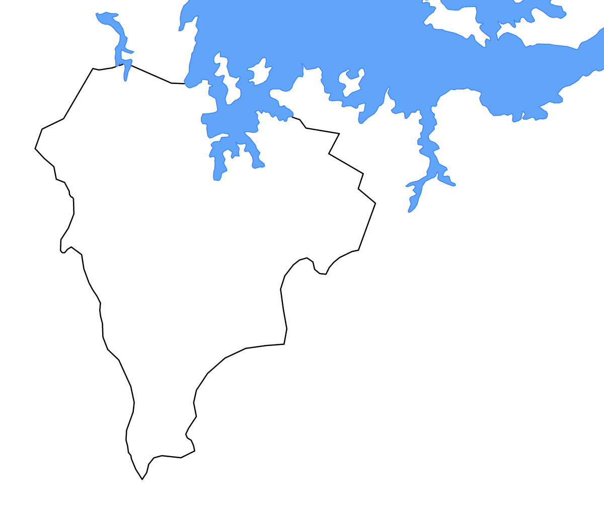 Mapa de contorno de Geita, Tanzania con lagos y ríos.
