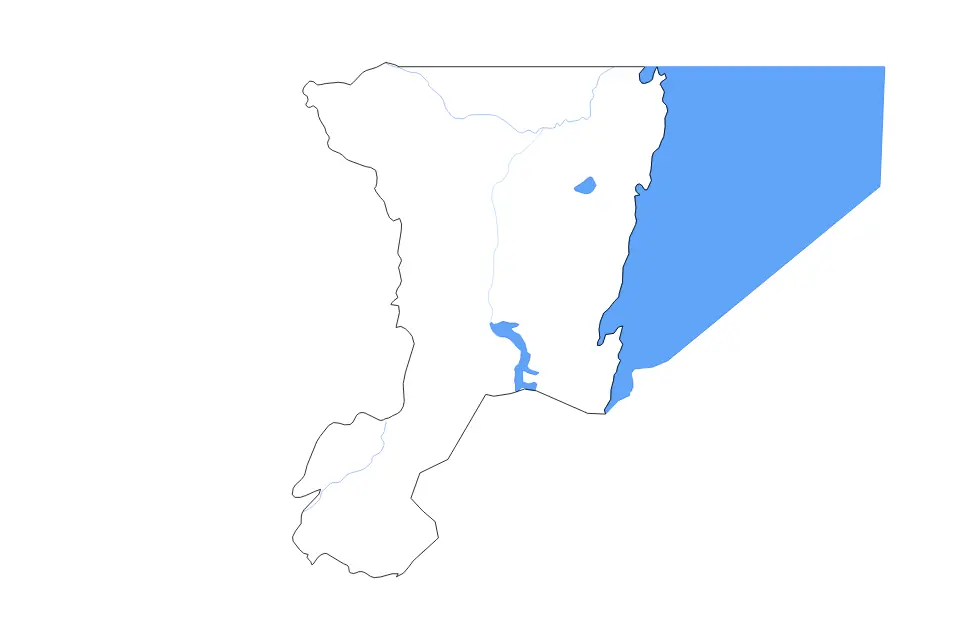 Aperçu de la carte de contour de Kagera