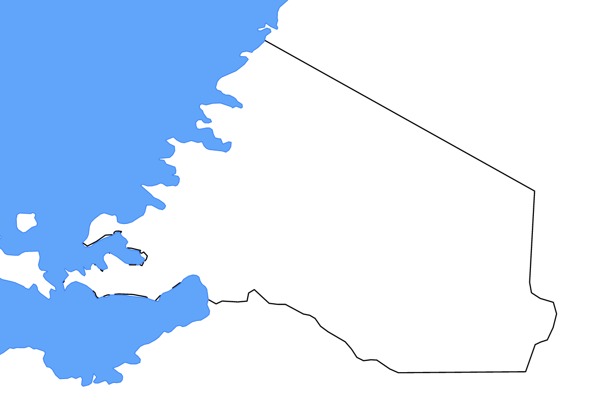 Mapa de contorno de Mara, Tanzania con lagos y ríos.