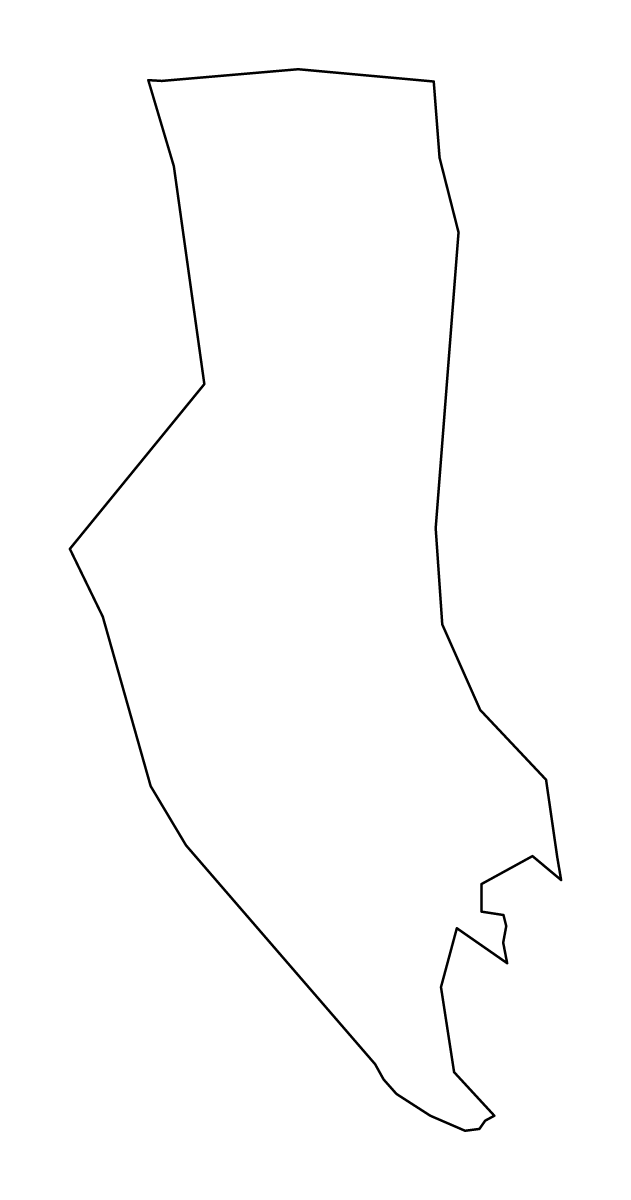 Mapa de contorno de Mjini Magharibi, Tanzania.