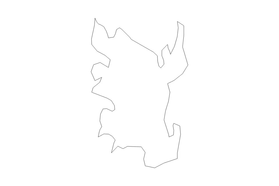 Carte de North Pemba, Tanzania de type contour pour Afrique, montrant contour avec des limites nettes.