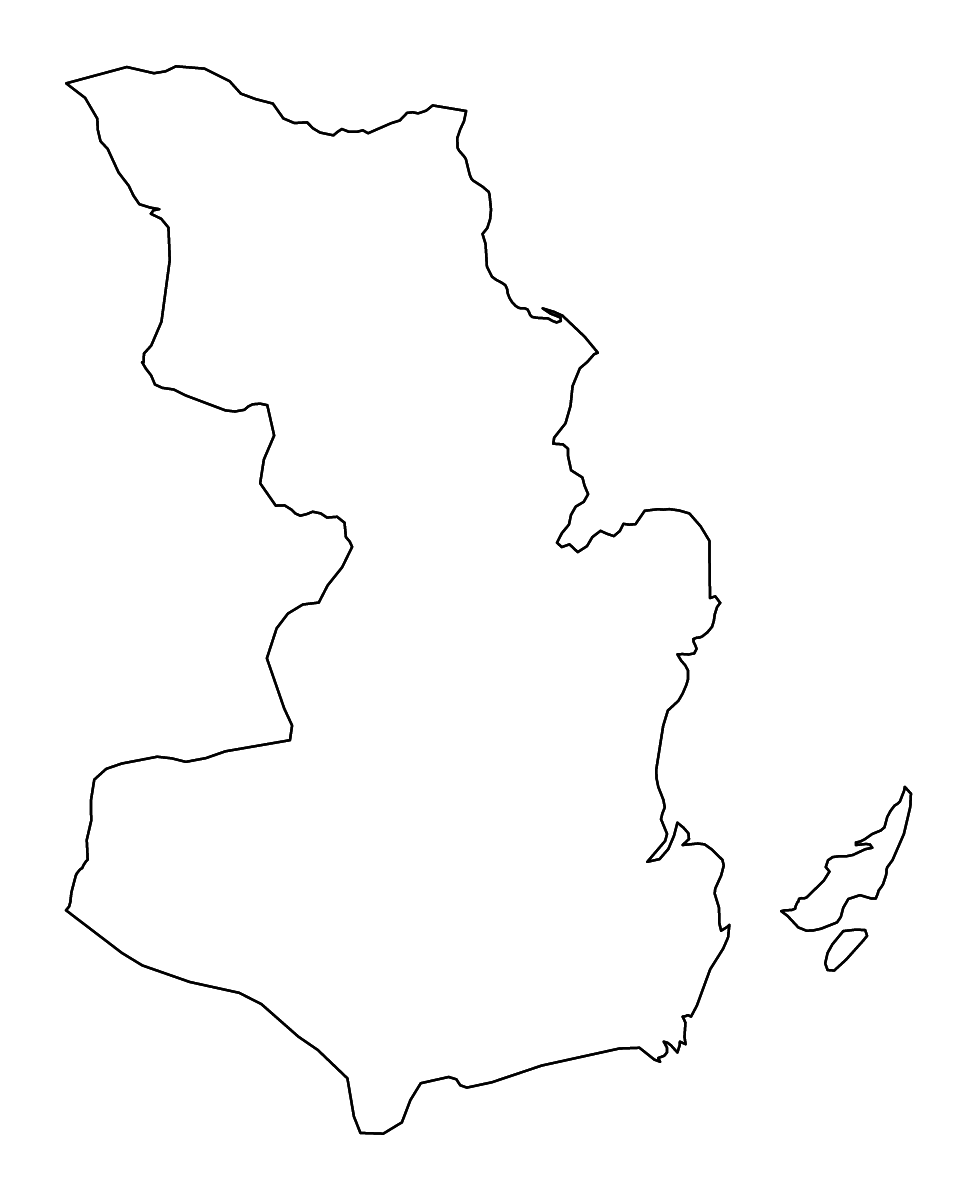 Mapa de contorno de Pwani, Tanzania con ríos.
