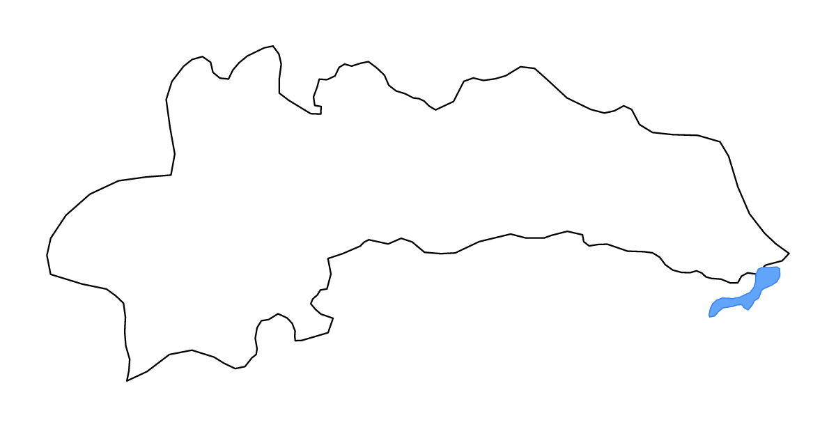 Mapa de contorno de Shinyanga, Tanzania con lagos y ríos.