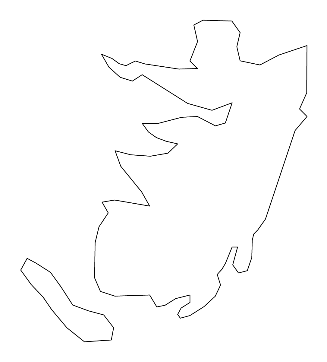 Mapa de contorno de South Pemba, Tanzania.