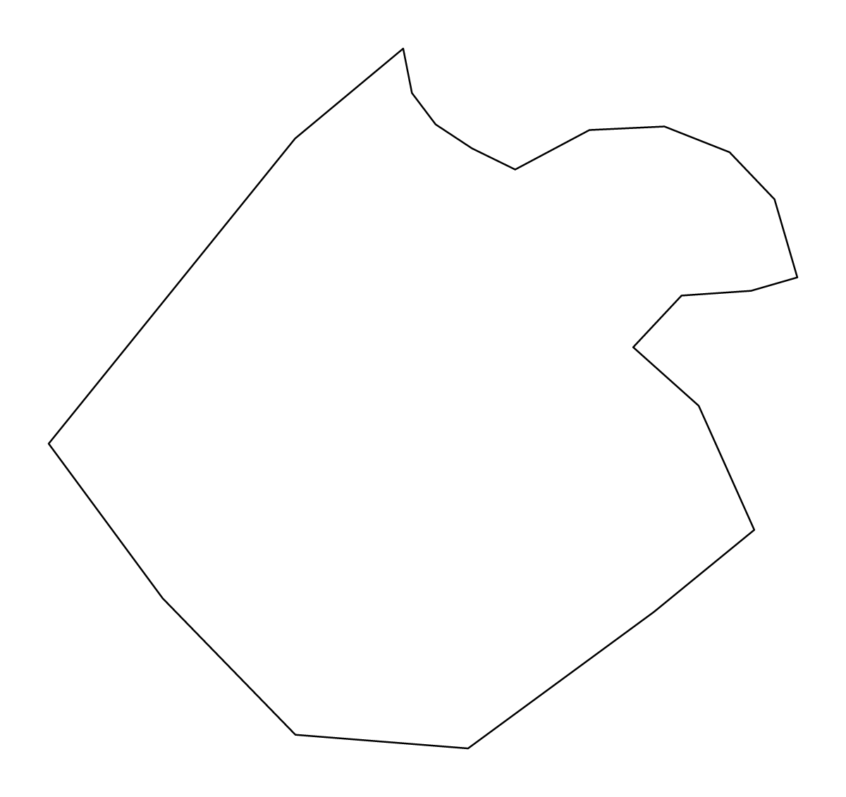 Mapa de contorno de Banjul, The Gambia.