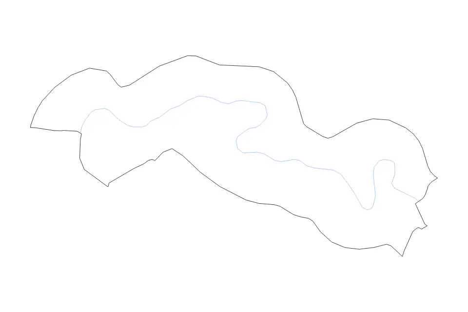 Carte de Central River, The Gambia de type contour et rivières pour Afrique, montrant contour et rivières avec des limites nettes.