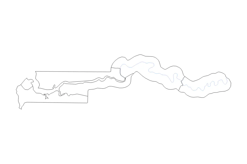 The Gambia outline map preview