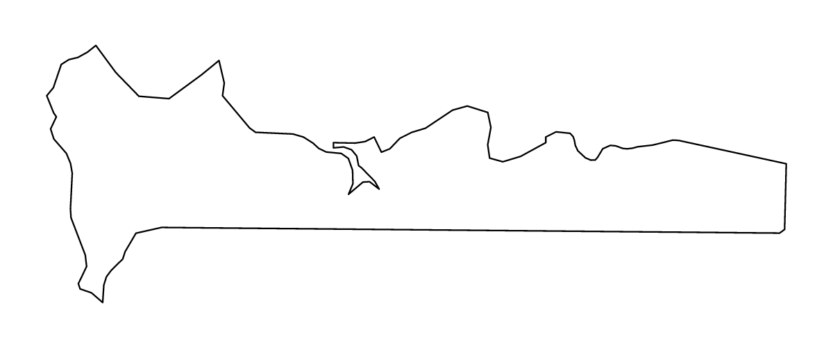 Mapa de contorno de West Coast, The Gambia.