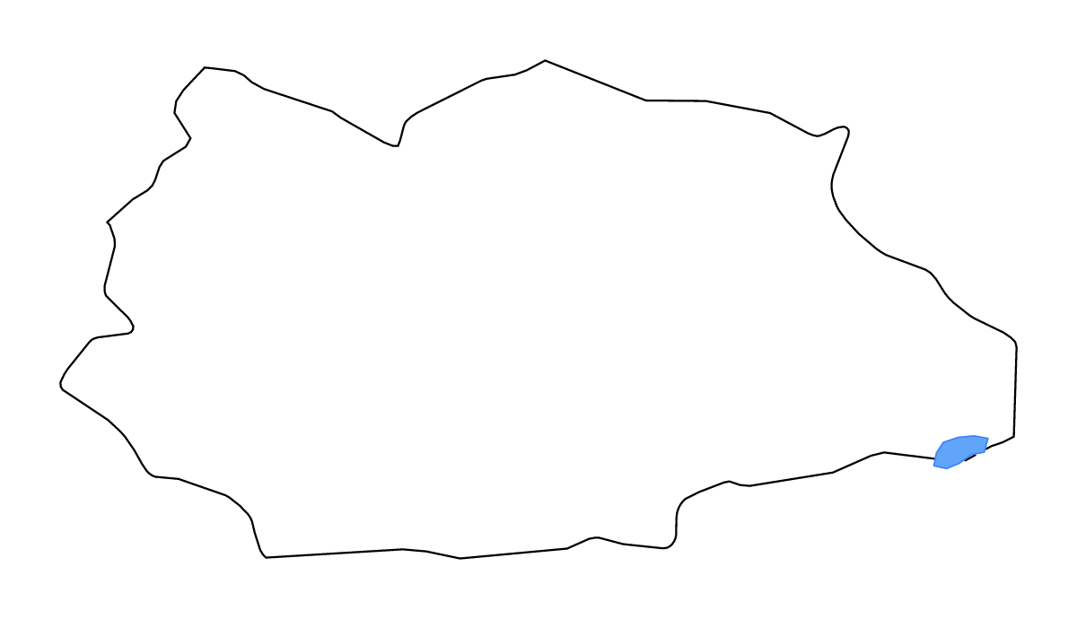 Mapa de contorno de Gafsa, Tunisia con lagos.