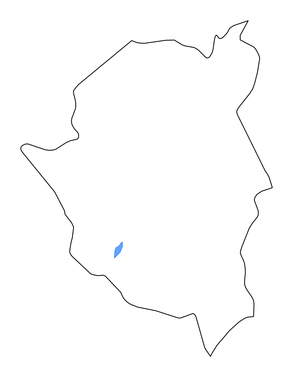 Carte de contour de Kairouan, Tunisia avec lacs et rivières.
