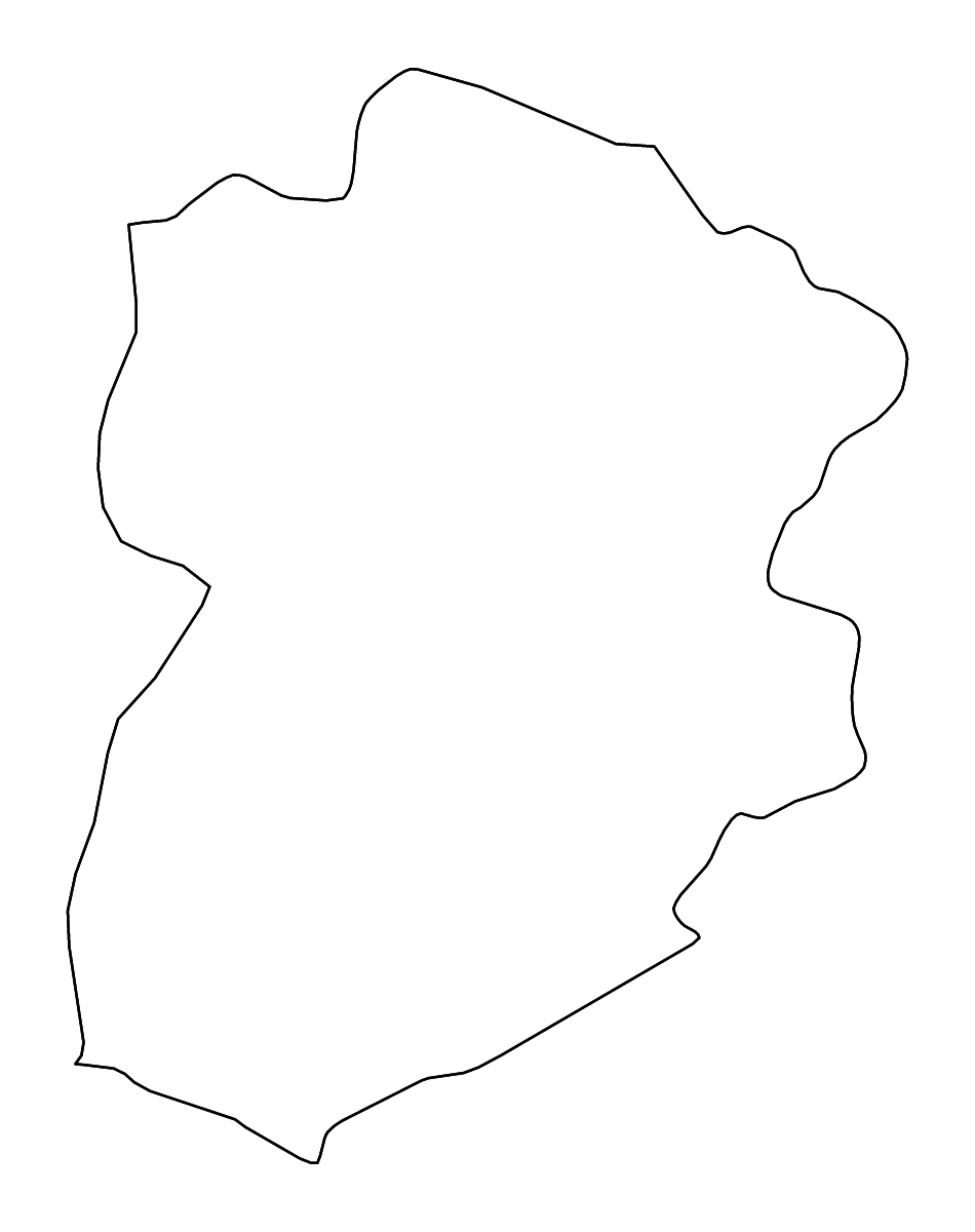 Carte de contour de Kasserine, Tunisia avec rivières.
