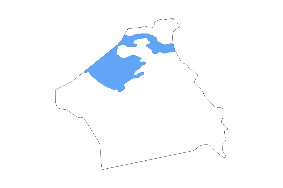 Aperçu de la carte de contour de Kebili