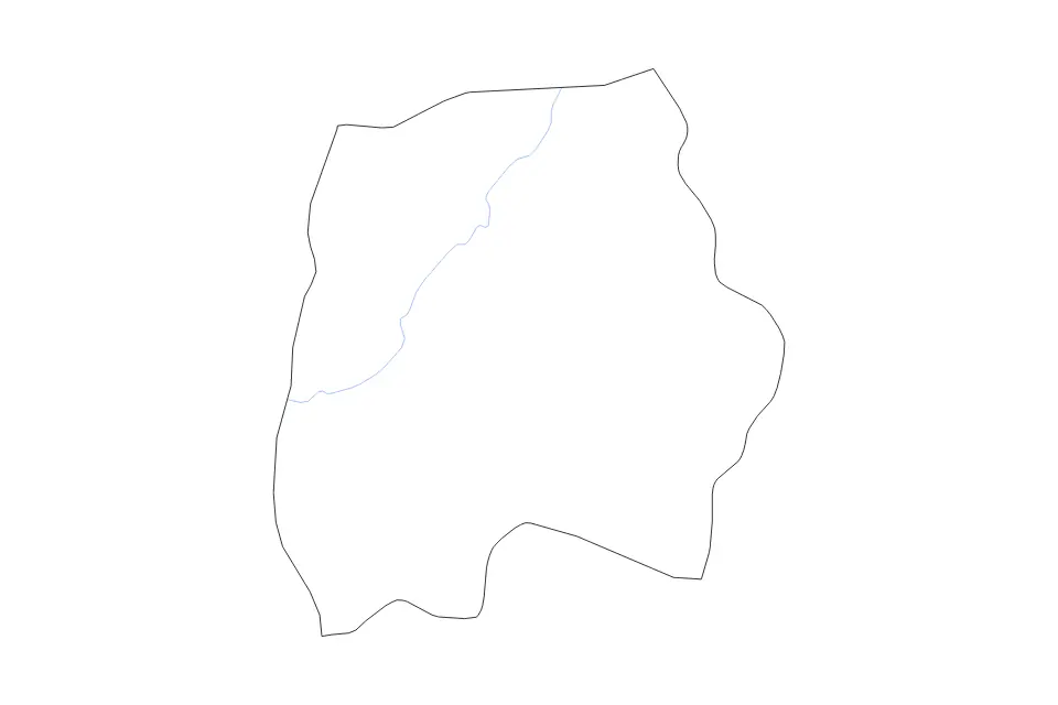 Carte de Kef, Tunisia de type contour et rivières pour Afrique, montrant contour et rivières avec des limites nettes.