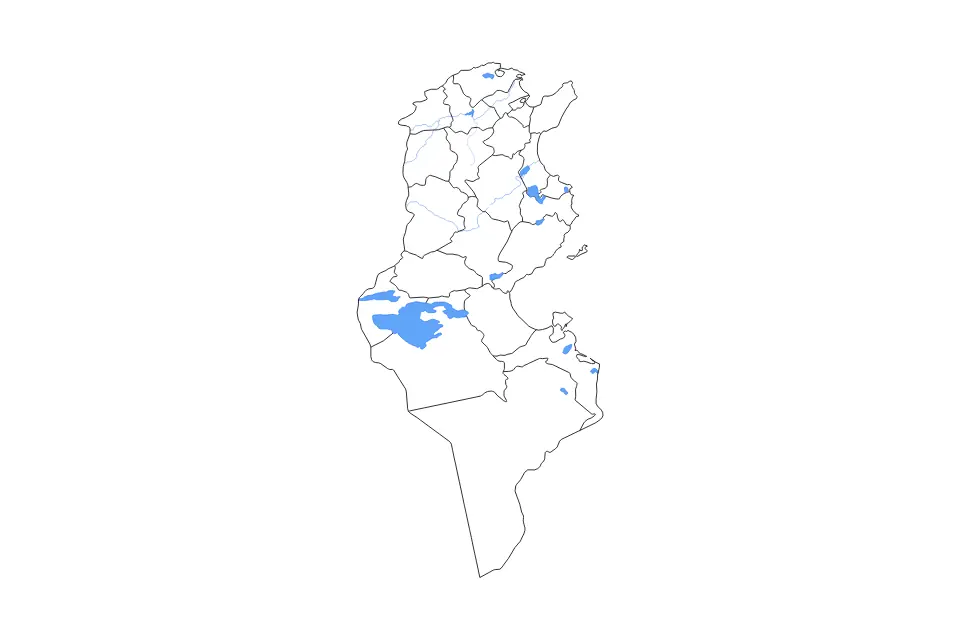 Tunisia outline map preview